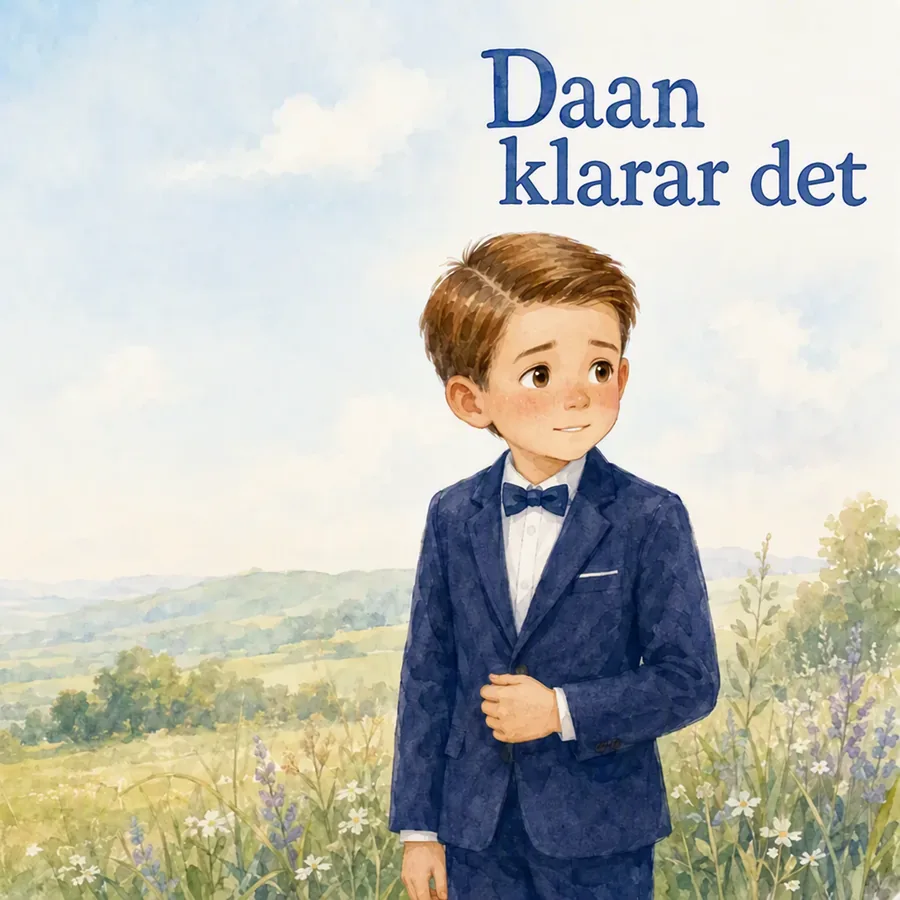 En kommunionspresent med barnets namn i