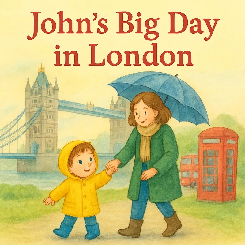 Omslag till den personliga barnboken John besöker London!