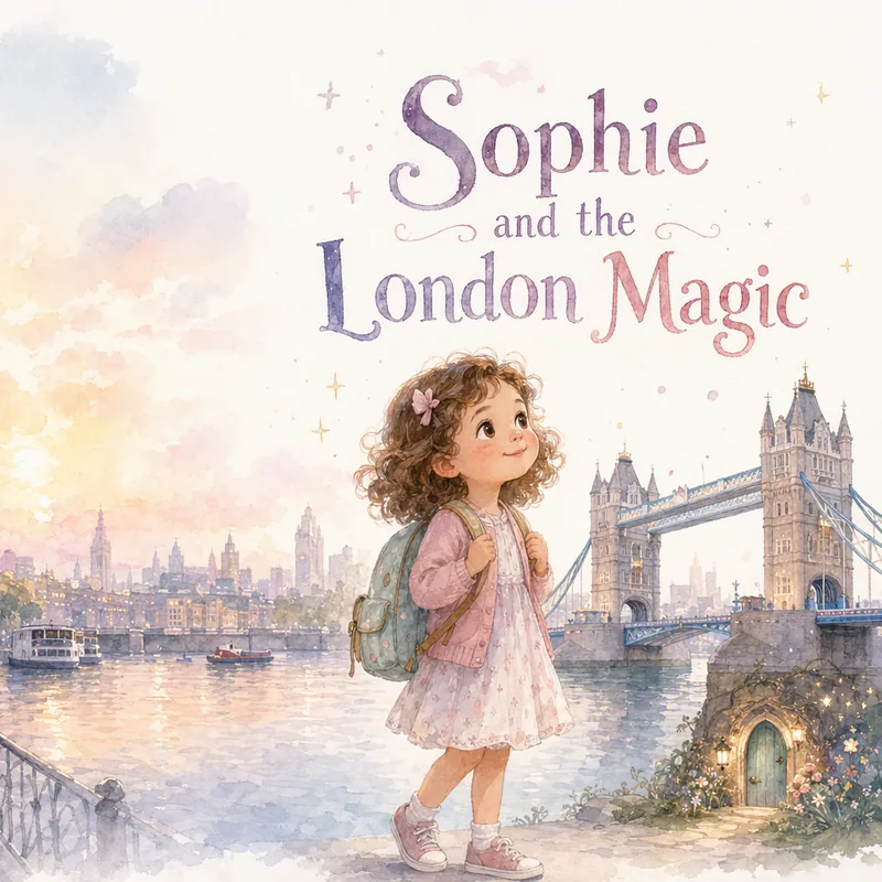 Omslag till den personliga barnboken Sophie och Londonmagin