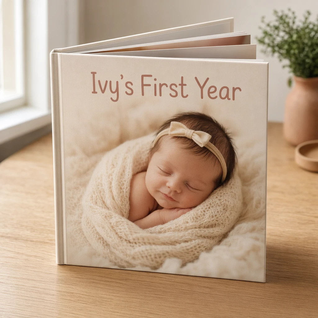 Exempelomslag till en bok om barnets första år