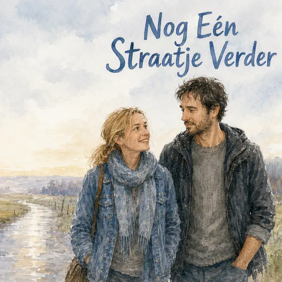 Omslag till en personlig bok till alla hjärtans dag med Eva och Daan vid vattnet